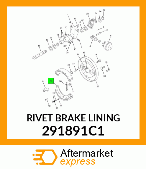 RIVET BRAKE LINING 291891C1