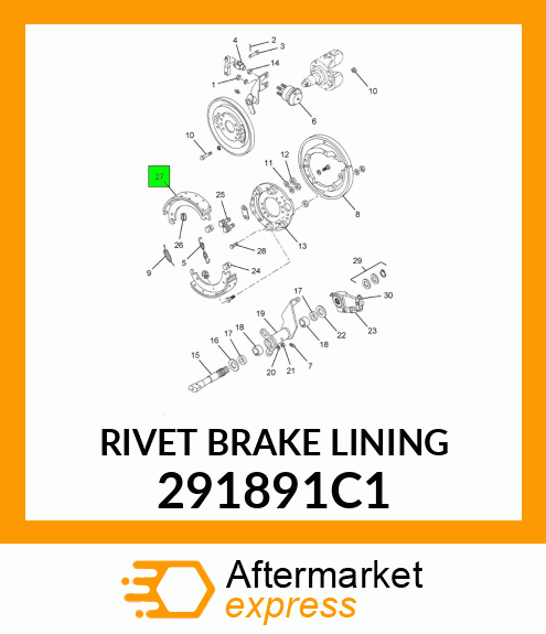 RIVET BRAKE LINING 291891C1