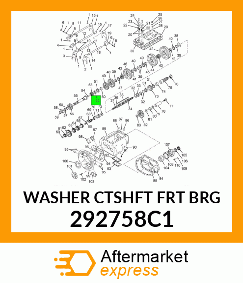 WASHER CTSHFT FRT BRG 292758C1