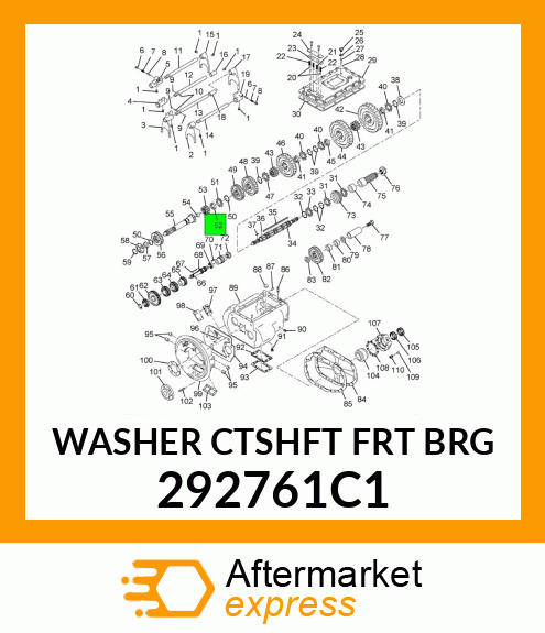 WASHER CTSHFT FRT BRG 292761C1