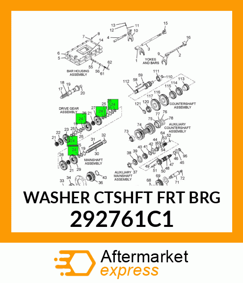 WASHER CTSHFT FRT BRG 292761C1