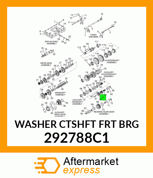 WASHER CTSHFT FRT BRG 292788C1