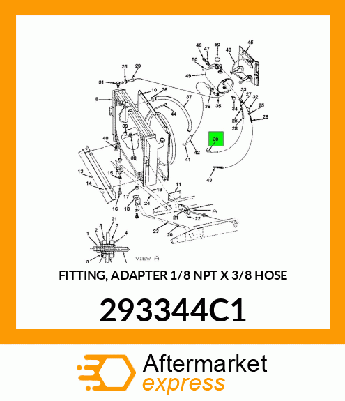 FITTING, ADAPTER 1/8" NPT X 3/8" HOSE 293344C1