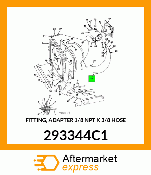 FITTING, ADAPTER 1/8" NPT X 3/8" HOSE 293344C1