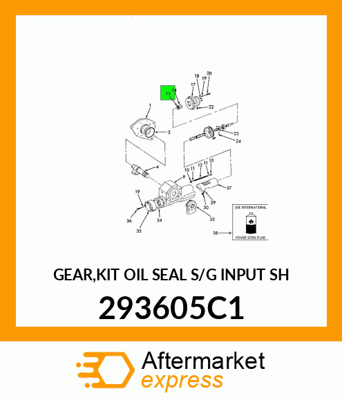 GEAR,KIT OIL SEAL S/G INPUT SH 293605C1