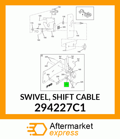 SWIVEL, SHIFT CABLE 294227C1