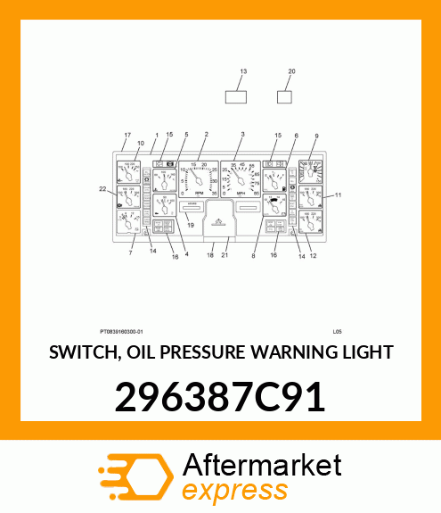 SWITCH, OIL PRESSURE WARNING LIGHT 296387C91