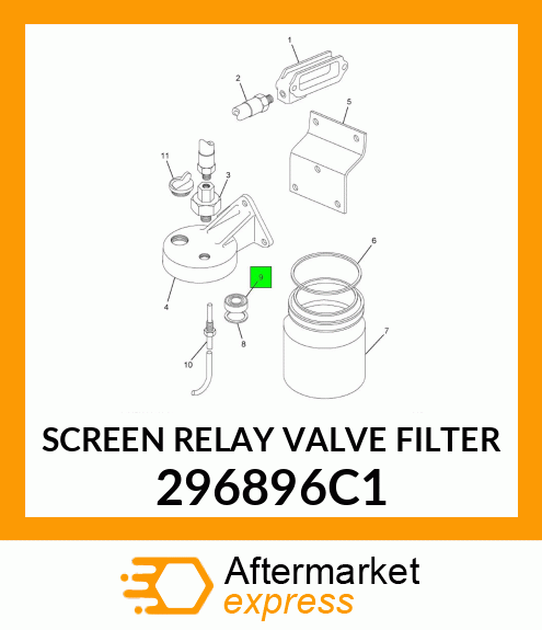 SCREEN RELAY VALVE FILTER 296896C1