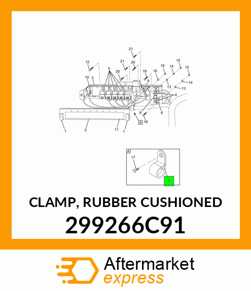 CLAMP, RUBBER CUSHIONED 299266C91