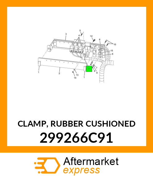 CLAMP, RUBBER CUSHIONED 299266C91