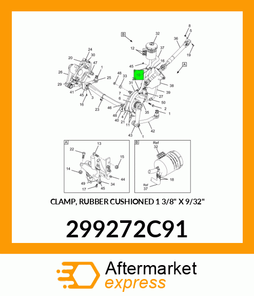 CLAMP, RUBBER CUSHIONED 1 3/8" X 9/32" 299272C91