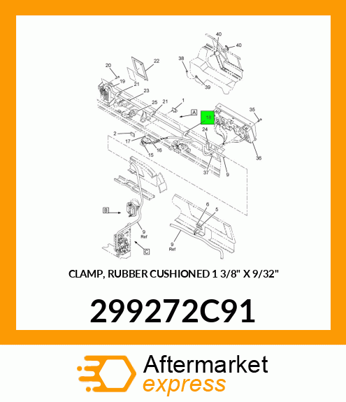 CLAMP, RUBBER CUSHIONED 1 3/8" X 9/32" 299272C91