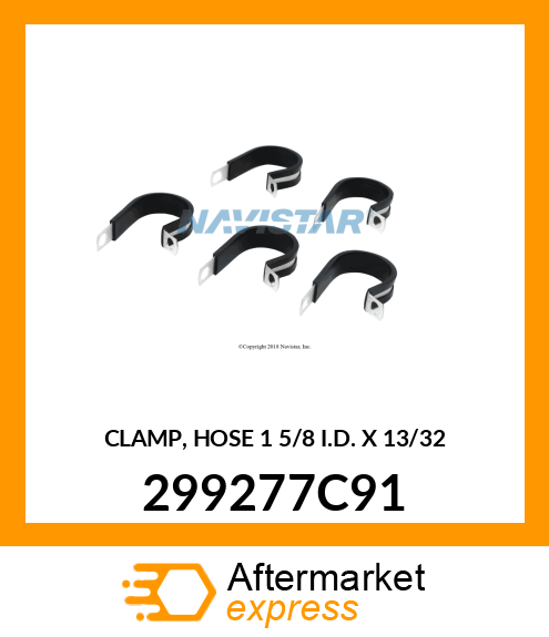 CLAMP, HOSE 1 5/8" I.D. X 13/32" 299277C91