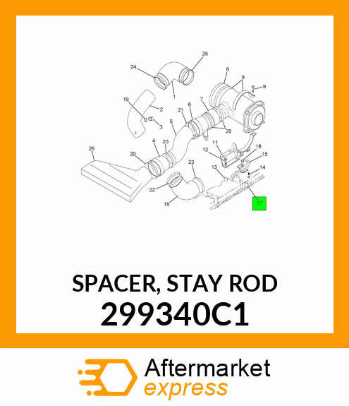 SPACER, STAY ROD 299340C1
