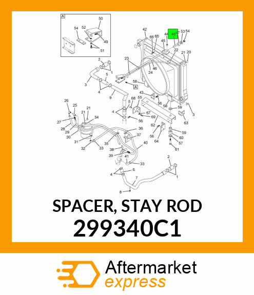 SPACER, STAY ROD 299340C1