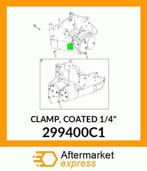 CLAMP, COATED 1/4" 299400C1