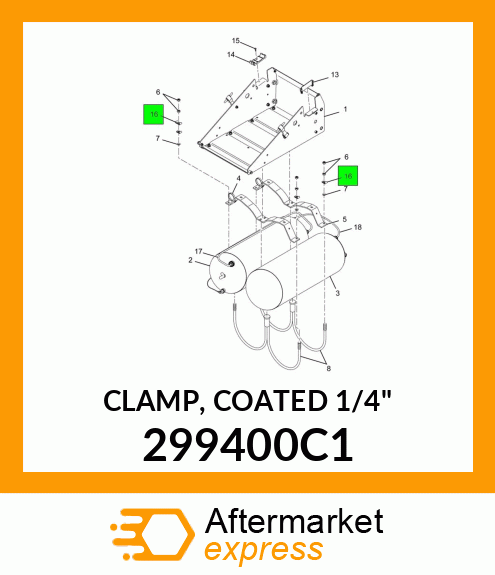 CLAMP, COATED 1/4" 299400C1