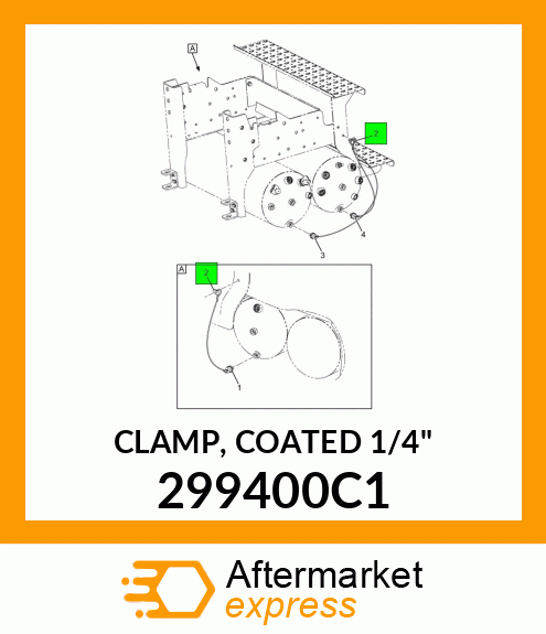 CLAMP, COATED 1/4" 299400C1