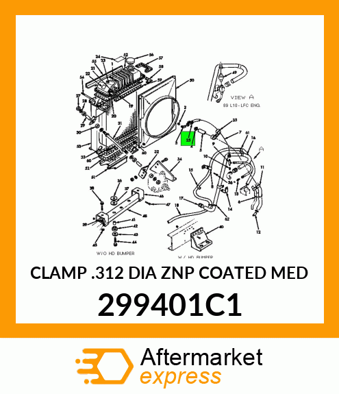 CLAMP .312 DIA ZNP COATED MED 299401C1