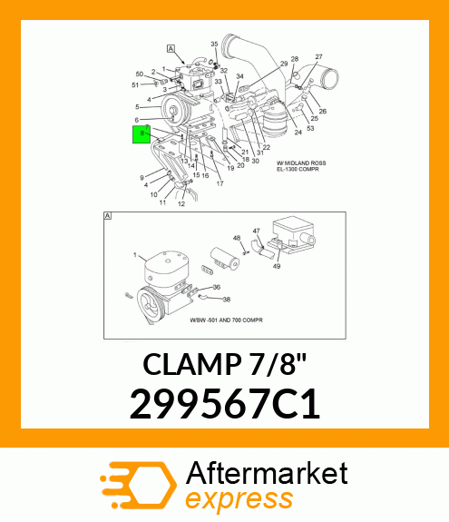 CLAMP 7/8" 299567C1