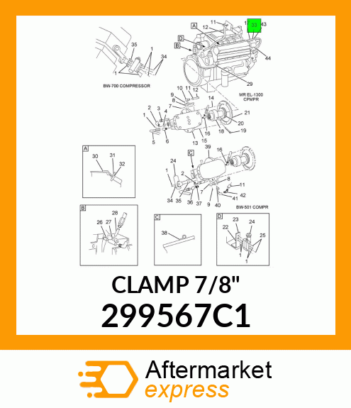 CLAMP 7/8" 299567C1