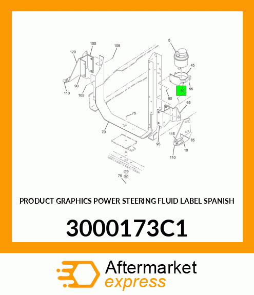 PRODUCT GRAPHICS POWER STEERING FLUID LABEL SPANISH 3000173C1