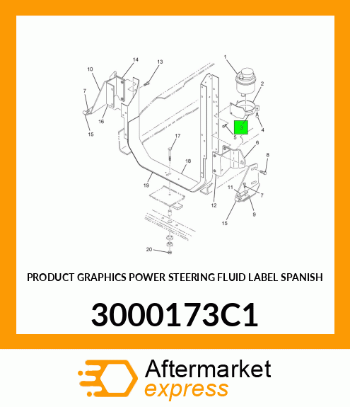 PRODUCT GRAPHICS POWER STEERING FLUID LABEL SPANISH 3000173C1