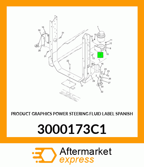 PRODUCT GRAPHICS POWER STEERING FLUID LABEL SPANISH 3000173C1