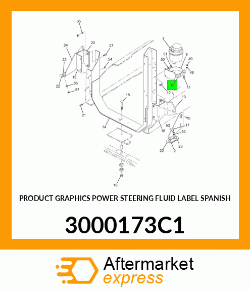 PRODUCT GRAPHICS POWER STEERING FLUID LABEL SPANISH 3000173C1