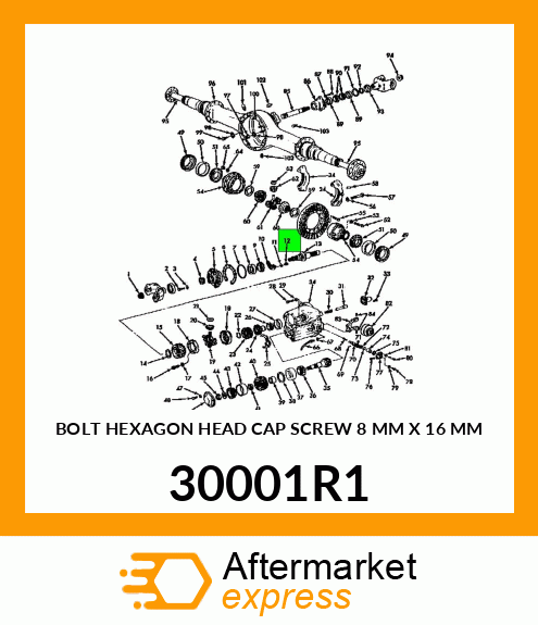 BOLT HEXAGON HEAD CAP SCREW 8 MM X 16 MM 30001R1