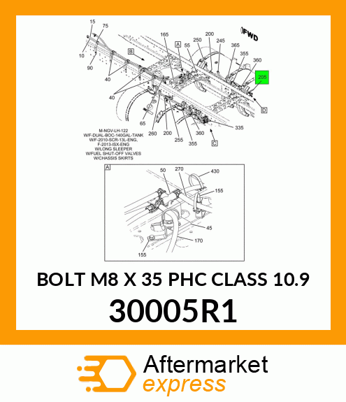 BOLT M8 X 35 PHC CLASS 10.9 30005R1