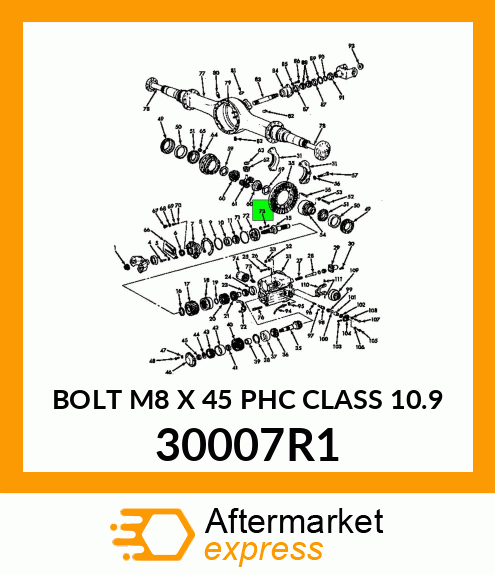 BOLT M8 X 45 PHC CLASS 10.9 30007R1