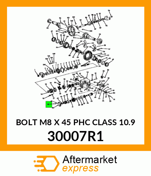 BOLT M8 X 45 PHC CLASS 10.9 30007R1