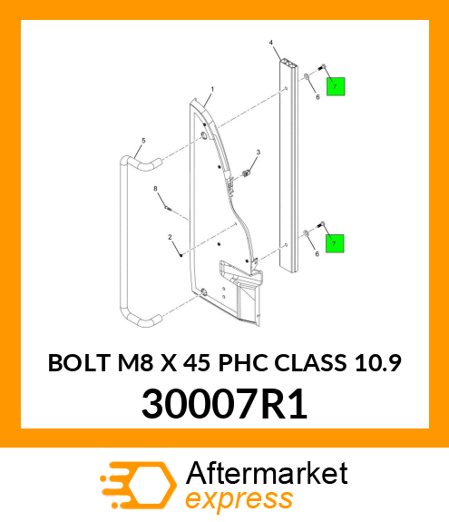 BOLT M8 X 45 PHC CLASS 10.9 30007R1