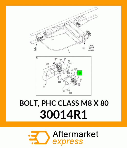 BOLT, PHC CLASS M8 X 80 30014R1