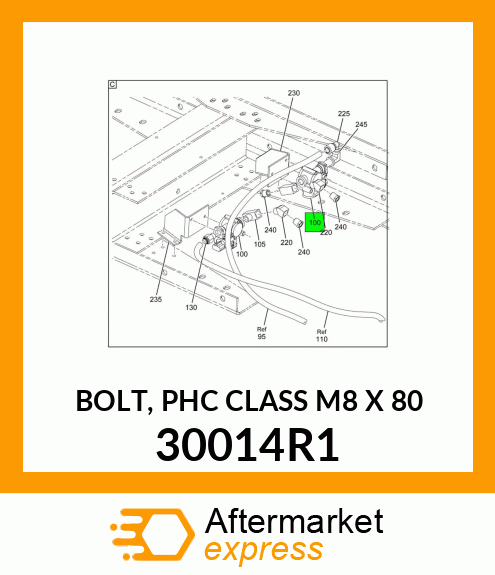 BOLT, PHC CLASS M8 X 80 30014R1