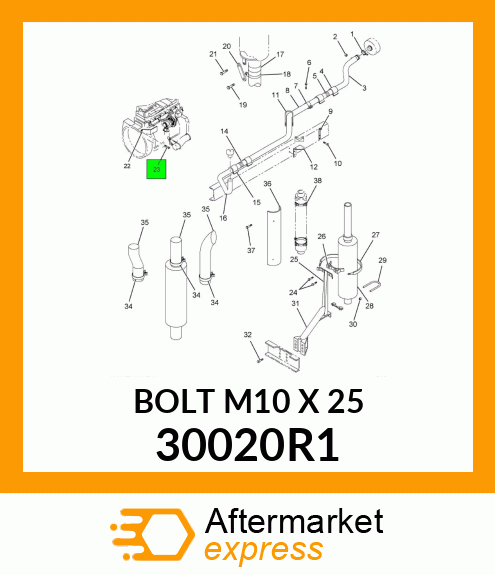 BOLT M10 X 25 30020R1