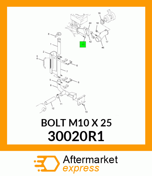 BOLT M10 X 25 30020R1