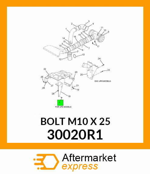 BOLT M10 X 25 30020R1