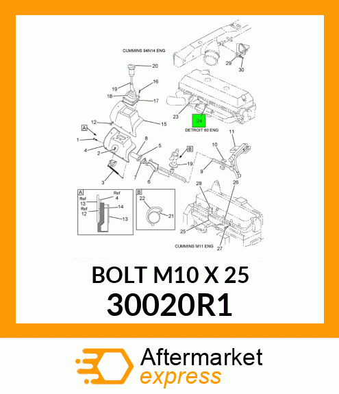 BOLT M10 X 25 30020R1