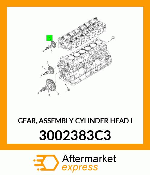 GEAR, ASSEMBLY CYLINDER HEAD I 3002383C3