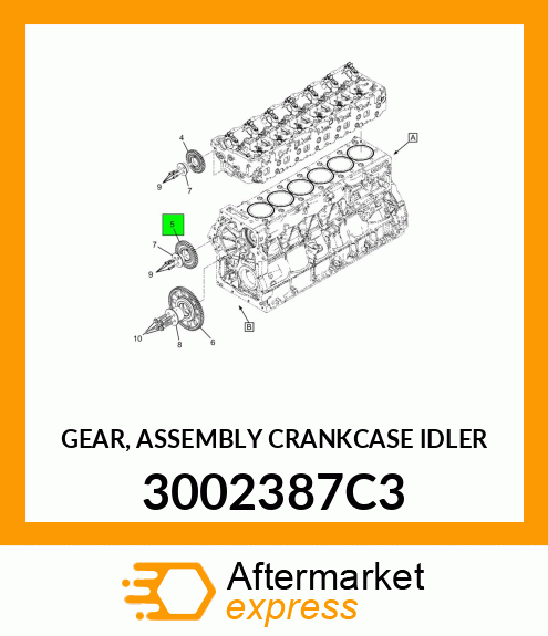 GEAR, ASSEMBLY CRANKCASE IDLER 3002387C3