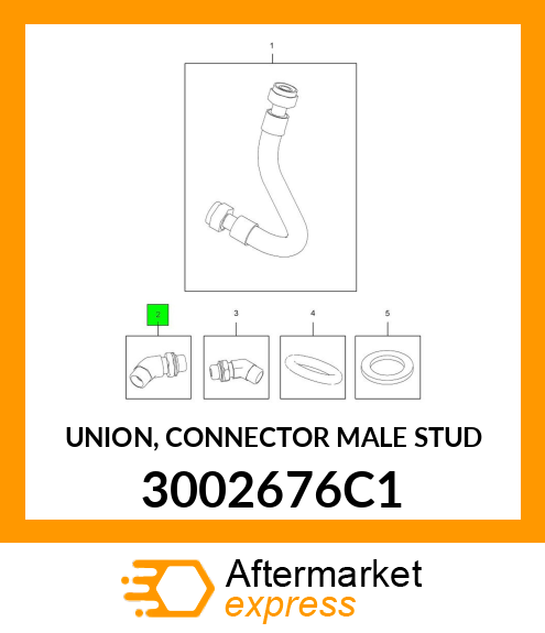 UNION, CONNECTOR MALE STUD 3002676C1