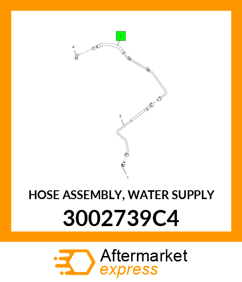 HOSE ASSEMBLY, WATER SUPPLY 3002739C4