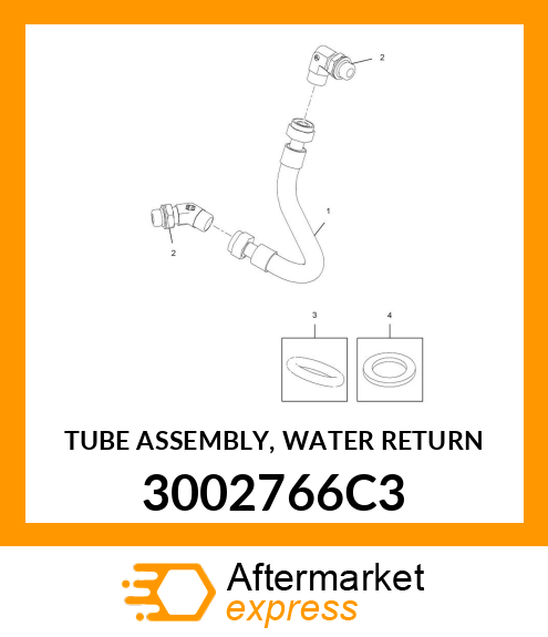 TUBE ASSEMBLY, WATER RETURN 3002766C3