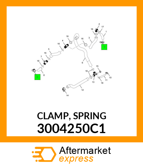 CLAMP, SPRING 3004250C1