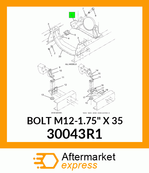 BOLT M12-1.75" X 35 30043R1