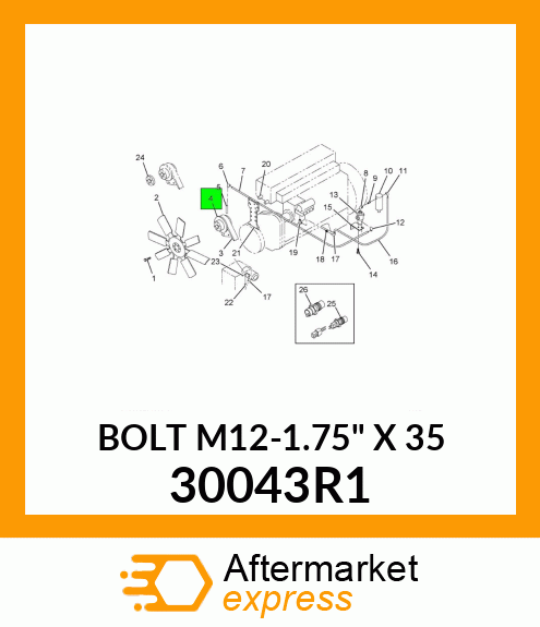 BOLT M12-1.75" X 35 30043R1