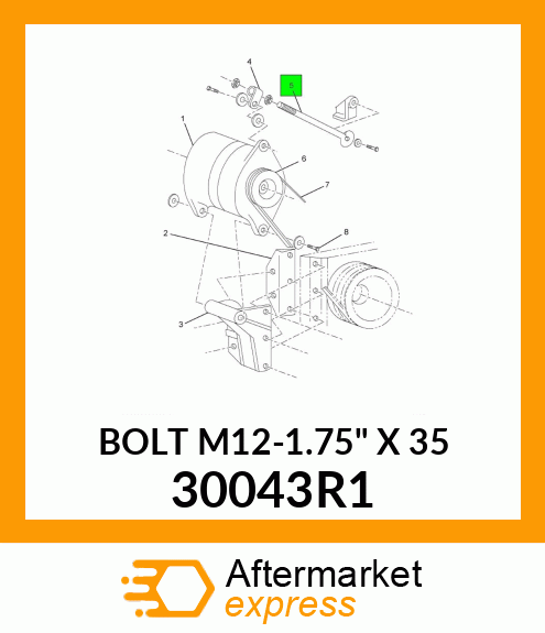 BOLT M12-1.75" X 35 30043R1