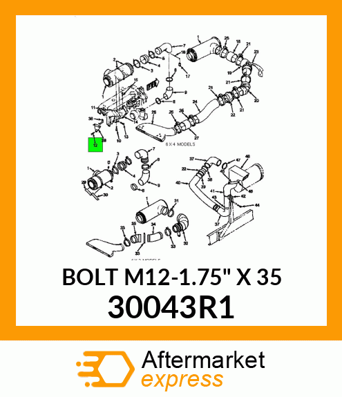 BOLT M12-1.75" X 35 30043R1